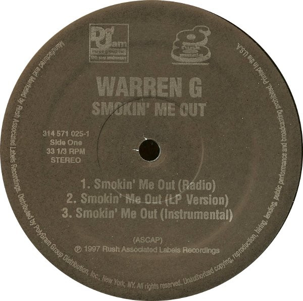 Warren G Featuring Ronald Isley - Smokin' Me Out, Hip Hop, 1997 - Def Jam Music Group Inc., G-Funk Music, Rush Associated Lab
