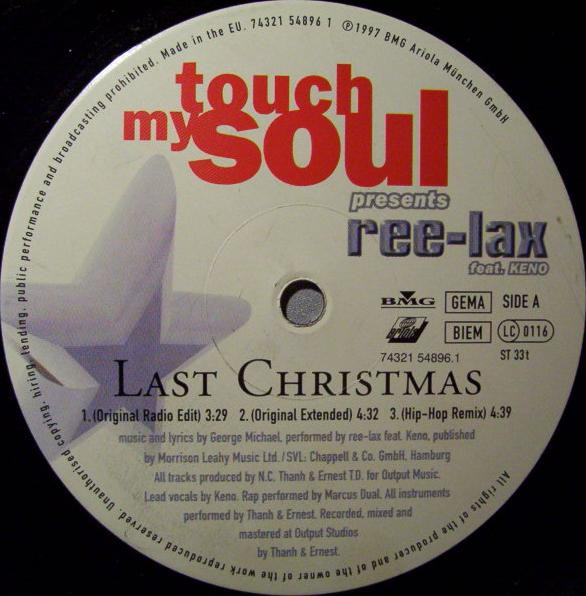 Album cover for Last Christmas by Touch My Soul Presents Ree-Lax