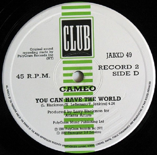 Cameo - Back & Forth, Funk / Soul, Funk, 1987 - Club, UK, Vinyl 2x 12", 45 RPM Gatefold