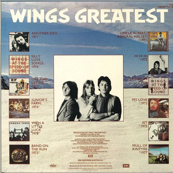 Album cover for Wings Greatest by Wings (2)