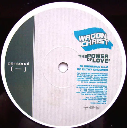 Wagon Christ - The Power Of Love, Electronic, Breakbeat, Downtempo, Drum n Bass, Experimental, 1998 - Personal (Stereo), Virg