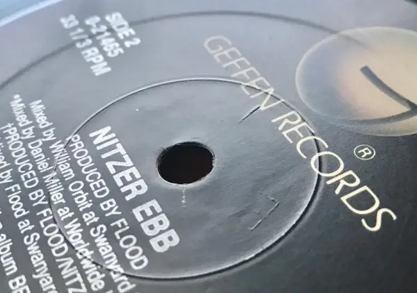 Nitzer Ebb - Lightning Man / Shame, Electronic, EBM, Industrial, 1990 - Geffen Records, US, Vinyl 1x 12", 33 ⅓ RPM, Maxi-Sing