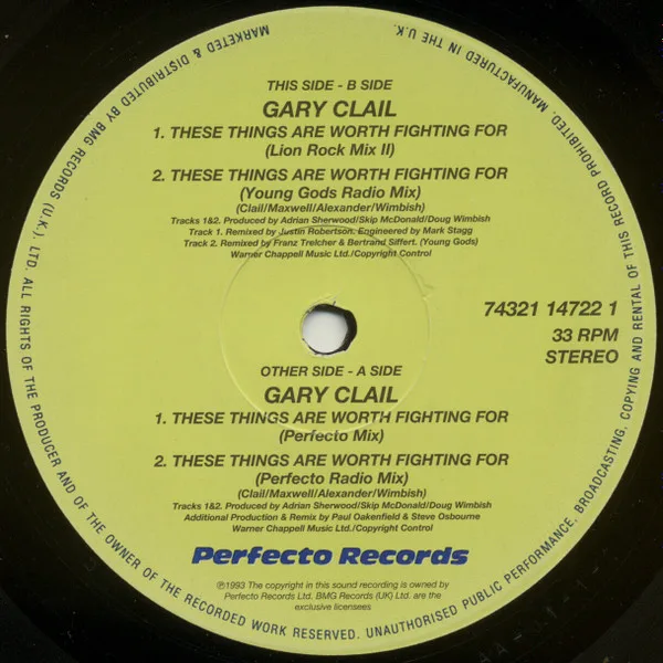 Album cover for These Things Are Worth Fighting For by Gary Clail & On-U Sound System