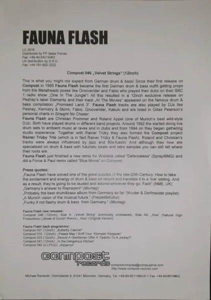 Album cover for Velvet Strings by Fauna Flash