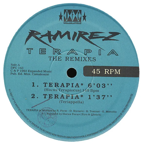Album cover for Terapia (Hocus Pocus Remixes + DMC UK Rmx) by Ramirez