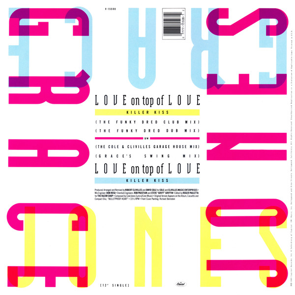 Grace Jones - Love On Top Of Love (Killer Kiss), Electronic, Funk / Soul, Pop, Garage House, New Jack Swing, 1989 - Capitol R