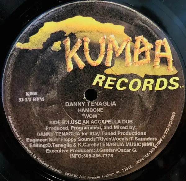 Danny Tenaglia Presents Hambone - Wow!, Electronic, Deep House, House, 1995 - Kumba Records, US, Vinyl 1x 12", 33 ⅓ RPM