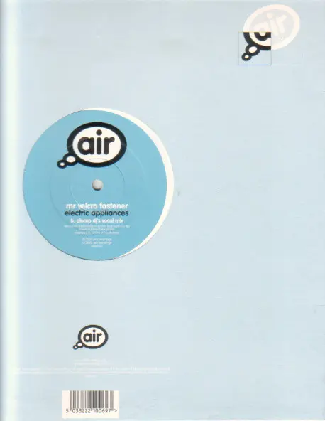 Mr. Velcro Fastener - Electric Appliances, Electronic, Breakbeat, Electro, 2003 - Air Recordings, UK, Vinyl 1x 12", 45 RPM