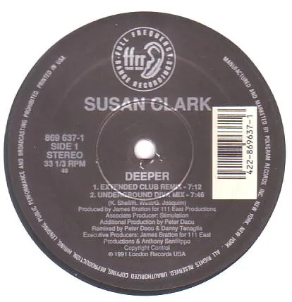 Album cover for Deeper by Susan Clark