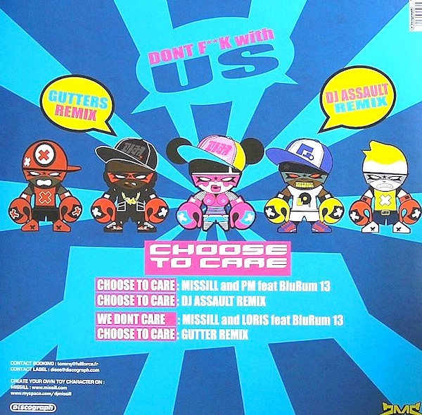 Missill - Choose To Care, Electronic, Hip Hop, Electro, Ghettotech, 2008 - Discograph, France, Vinyl 1x 12", 45 RPM