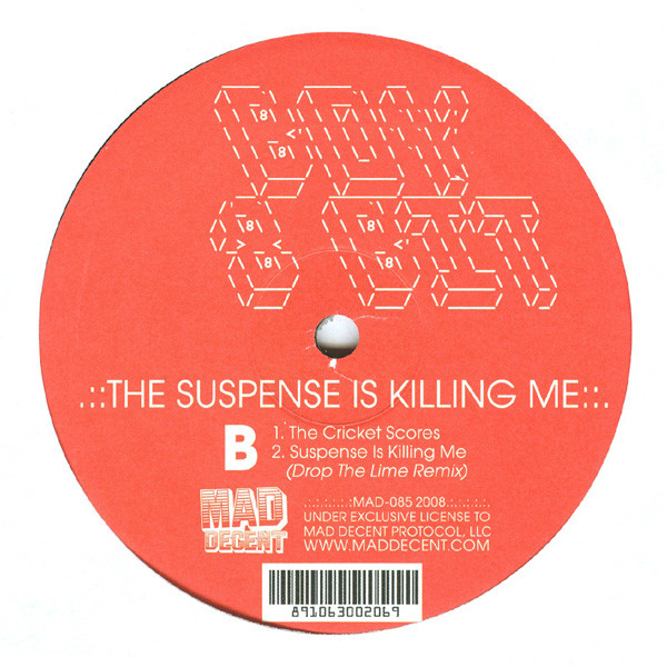 Boy 8-Bit - The Suspense Is Killing Me, Electronic, Pop, Breakbeat, Disco, House, 2008 - Mad Decent, US, Vinyl 1x 12", 33 ⅓ R