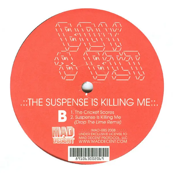 Boy 8-Bit - The Suspense Is Killing Me, Electronic, Pop, Breakbeat, Disco, House, 2008 - Mad Decent, US, Vinyl 1x 12", 33 ⅓ R
