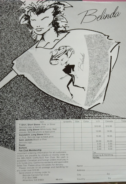 Belinda Carlisle - Belinda, Rock, Pop Rock, 1986 - I.R.S. Records, US, Vinyl 1x LP, Album, Stereo Pinckneyville Pressing