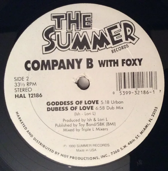 Album cover for Goddess Of Love by Company B With Foxy