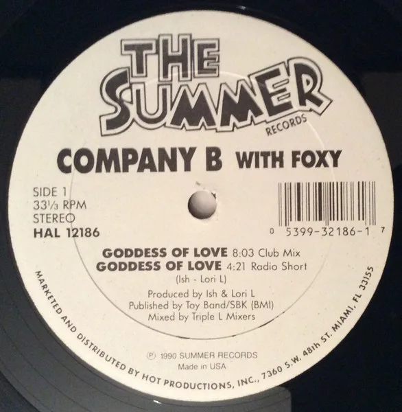 Album cover for Goddess Of Love by Company B With Foxy