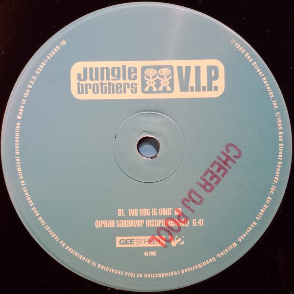 Jungle Brothers - V.I.P., Electronic, Hip Hop, Breakbeat, Drum n Bass, Pop Rap, 1999 - Gee Street, US, Vinyl 2x 12"