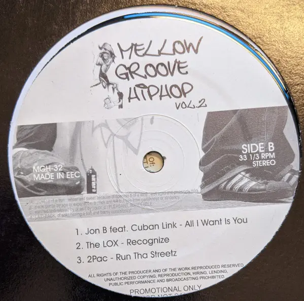 Various - Mellow Groove Hiphop Vol.2, Hip Hop, Not on Label, Vinyl 1x 12", 33 ⅓ RPM, Promo