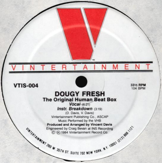 Doug E. Fresh - The Original Human Beat Box, Hip Hop, Electro, Vintertainment, US, Vinyl 1x 12", 33 ⅓ RPM, Reissue