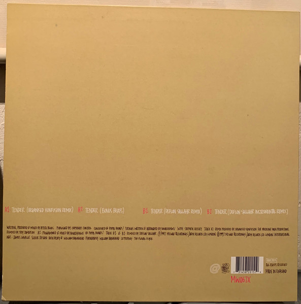 Attica Blues - Tender Remix, Electronic, Downtempo, 1997 - Mo Wax, UK, Vinyl 1x 12", 33 ⅓ RPM Beige