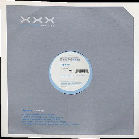 Triptonik - Innocence, Electronic, Hard House, 2001 - Triple XXX Blue, UK, Vinyl 1x 12"