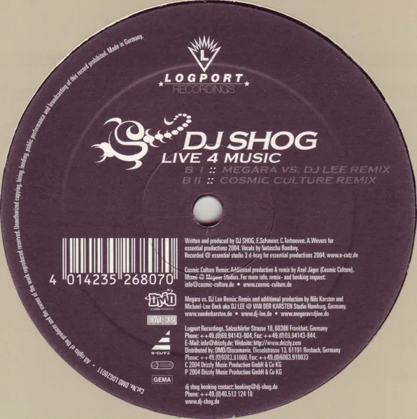 Album cover for Live 4 Music by DJ Shog