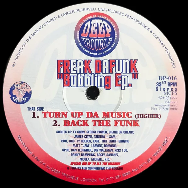 Album cover for Bubbling Ep. by Freak Da' Funk
