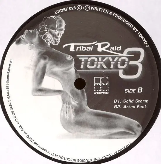 Tokyo 3 - Tribal Raid, Electronic, Techno, Tribal, 2000 - Undefined Recordings (2), Australia, Vinyl 1x 12", 33 ⅓ RPM