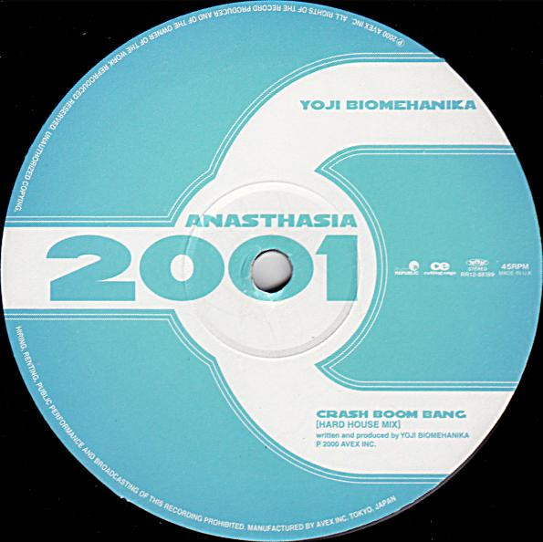 Yoji Biomehanika - Anasthasia 2001, Electronic, Hard House, Hard Trance, 2000 - Cutting Edge, Rhythm Republic, Japan, Vinyl 1