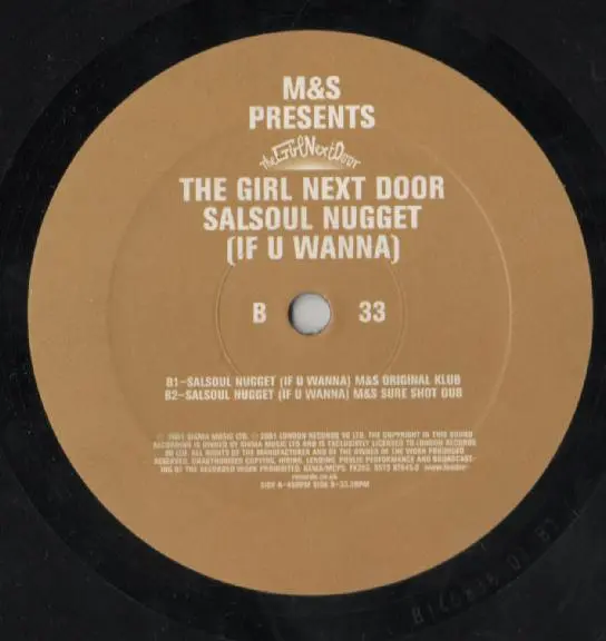 M&S Presents Girl Next Door, The - Salsoul Nugget (If U Wanna), Electronic, Disco, House, 2001 - London Records, UK, Vinyl 1x