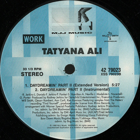 Tatyana Ali - Daydreamin', Funk / Soul, Hip Hop, Contemporary R&B, 1998 - MJJ Music, US, Vinyl 1x 12"