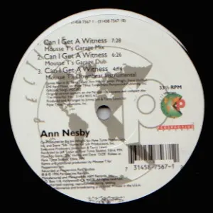 Ann Nesby - Can I Get A Witness, Electronic, Downtempo, Garage House, 1996 - Perspective Records, US, Vinyl 1x 12", 33 ⅓ RPM