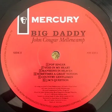 Album cover for Big Daddy by John Cougar Mellencamp