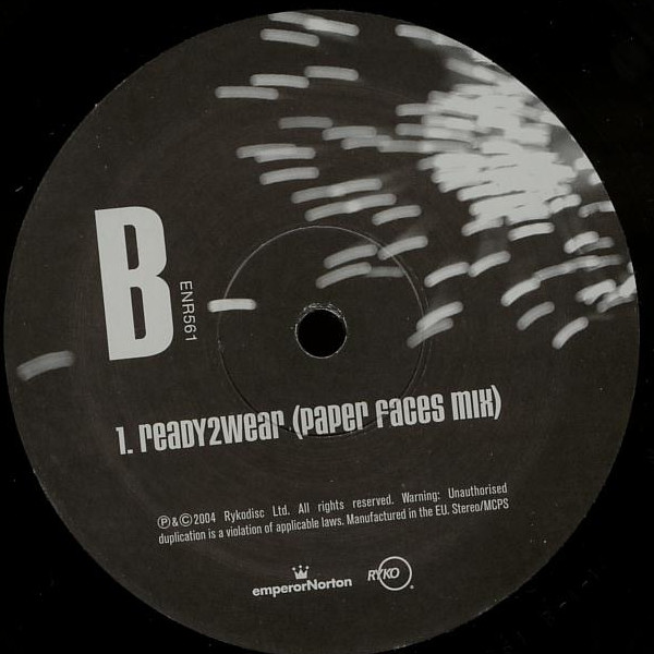 Felix Da Housecat - Ready2Wear, Electronic, Electro, House, 2004 - Emperor Norton, UK, Vinyl 1x 12", 33 ⅓ RPM, Stereo