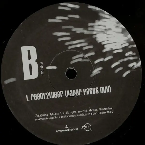 Felix Da Housecat - Ready2Wear, Electronic, Electro, House, 2004 - Emperor Norton, UK, Vinyl 1x 12", 33 ⅓ RPM, Stereo