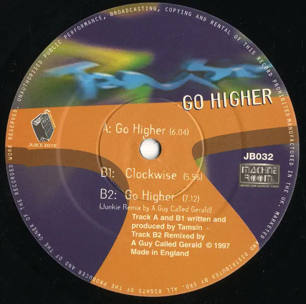 DJ Tamsin - Go Higher, Electronic, Drum n Bass, 1997 - Juice Box, UK, Vinyl 1x 12"