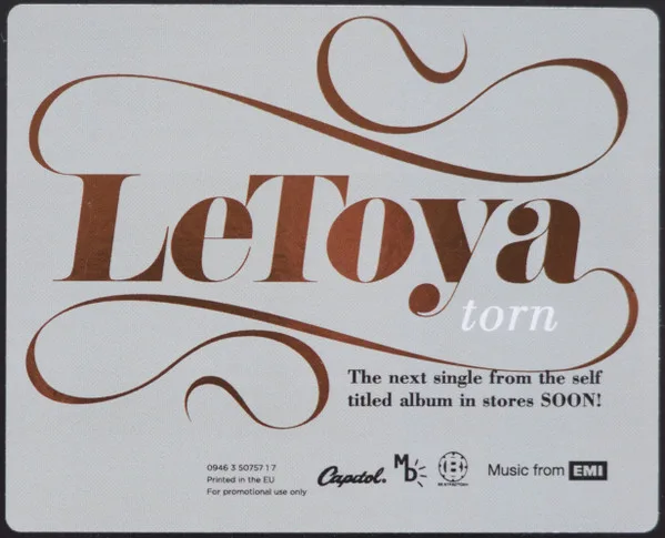 Album cover for Torn by Letoya