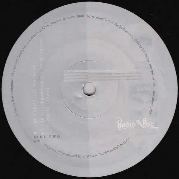 Radio Boy - A Machine Drilling For Oil, Electronic, Experimental, IDM, 2000 - Accidental, UK, Vinyl 1x 12", 33 ⅓ RPM