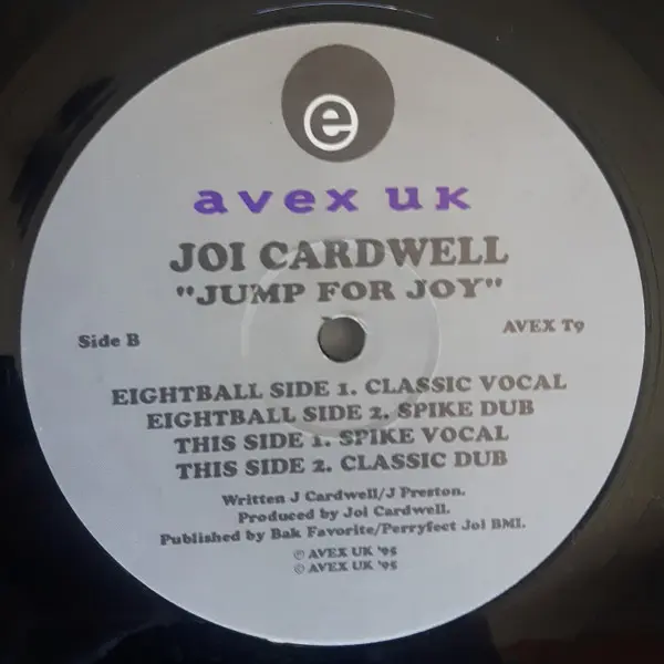 Joi Cardwell - Jump For Joi, Electronic, House, 1995 - Avex UK, UK, Vinyl 1x 12"