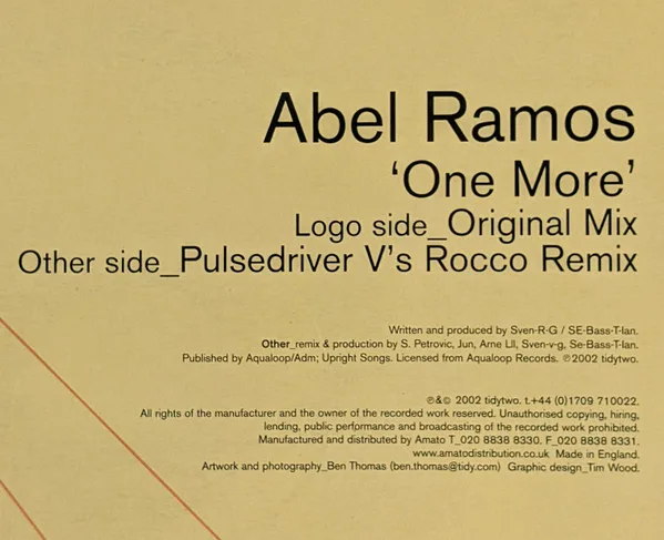 Album cover for One More by Abel Ramos