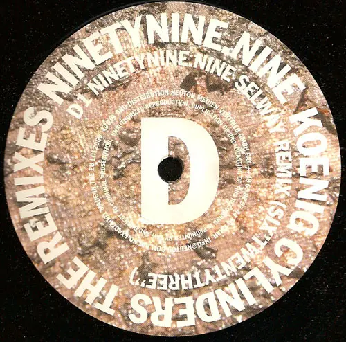 Koenig Cylinders - NinetyNine.Nine - The Remixes, Electronic, EBM, Techno, 2002 - Exacta.udio, Germany, Vinyl 2x 12", 45 RPM