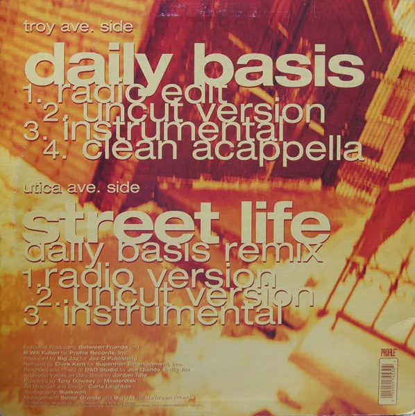 Album cover for Daily Basis / Street Life by Da Ranjahz