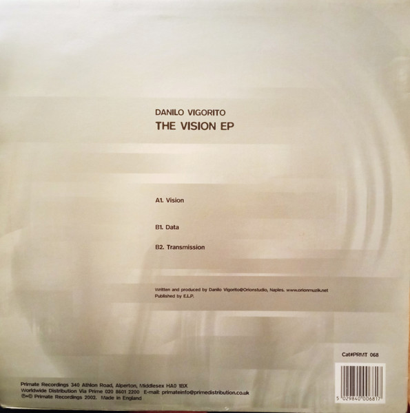 Album cover for The Vision EP by Danilo Vigorito