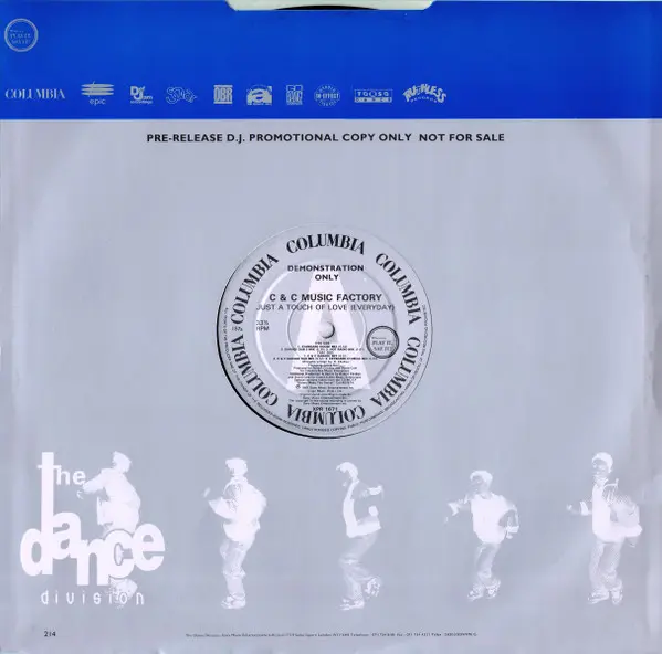 C + C Music Factory - Just A Touch Of Love (Everyday), Electronic, House, 1991 - Columbia, UK, Vinyl 1x 12", 33 ⅓ RPM, Promo