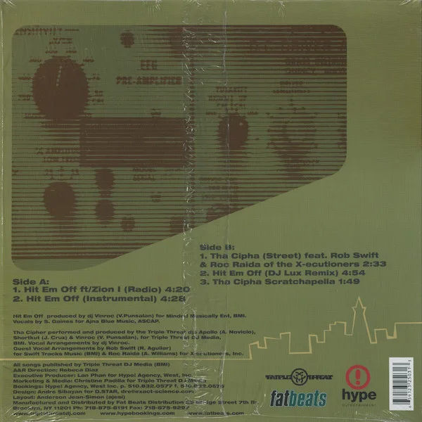 Album cover for Hit Em Off / Tha Cipha by Triple Threat (3)