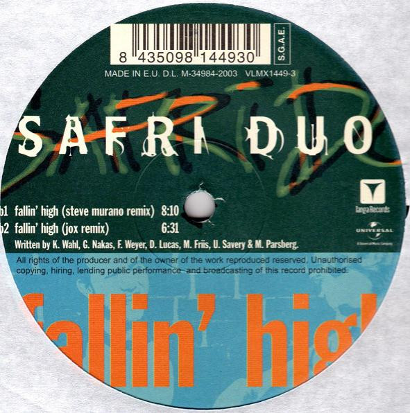 Safri Duo - Fallin' High, Electronic, House, Trance, 2003 - Tanga Records, Spain, Vinyl 1x 12"