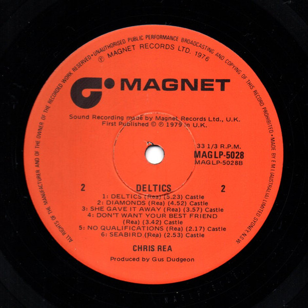 Chris Rea - Deltics, Rock, Alternative Rock, 1979 - Magnet (2), Australia, Vinyl 1x LP, Album