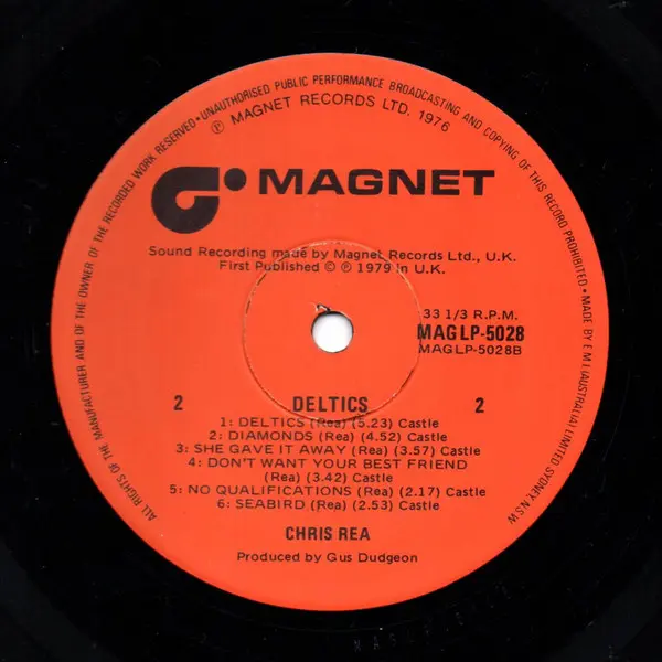 Chris Rea - Deltics, Rock, Alternative Rock, 1979 - Magnet (2), Australia, Vinyl 1x LP, Album
