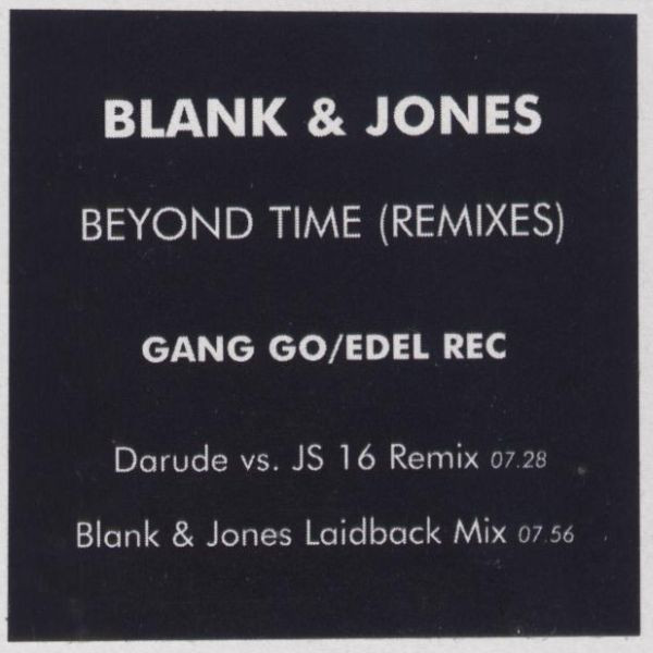 Blank & Jones - Beyond Time (Remixes), Electronic, Trance, 2000 - Edel, Gang Go Music, Germany, Vinyl 1x 12"