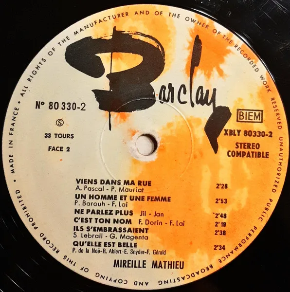 Album cover for En Direct De L'Olympia by Mireille Mathieu