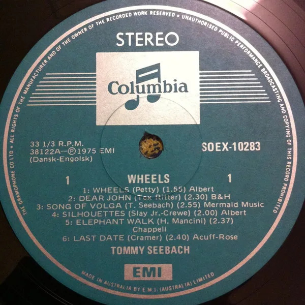 Album cover for Wheels by Tommy Seebach